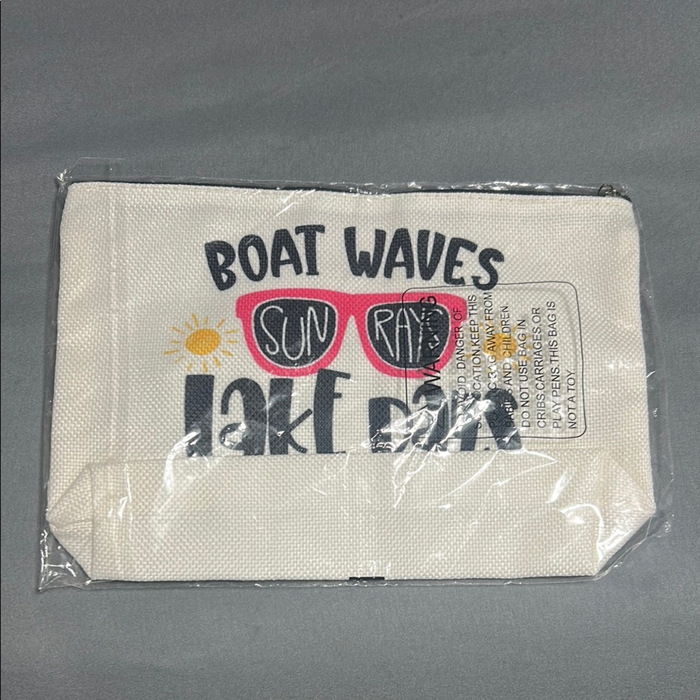 Boat Waves Lake Days Canvas Pouch